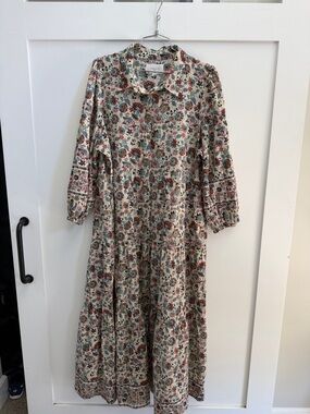 Pomander Place Cream Chintz Mabel floral Maxi Dress size  XL